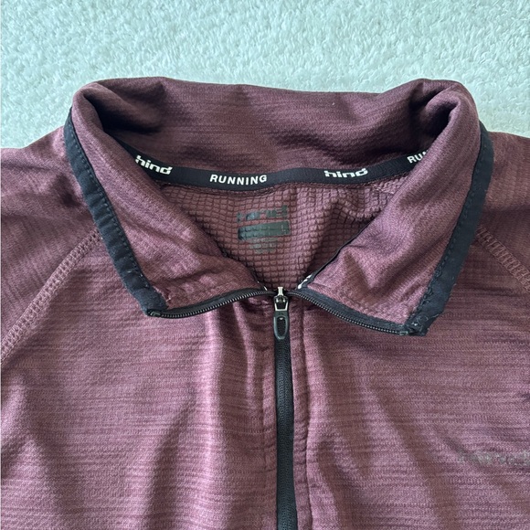 Burgundy Half-Zip Men’s Jacket - Picture 3 of 10